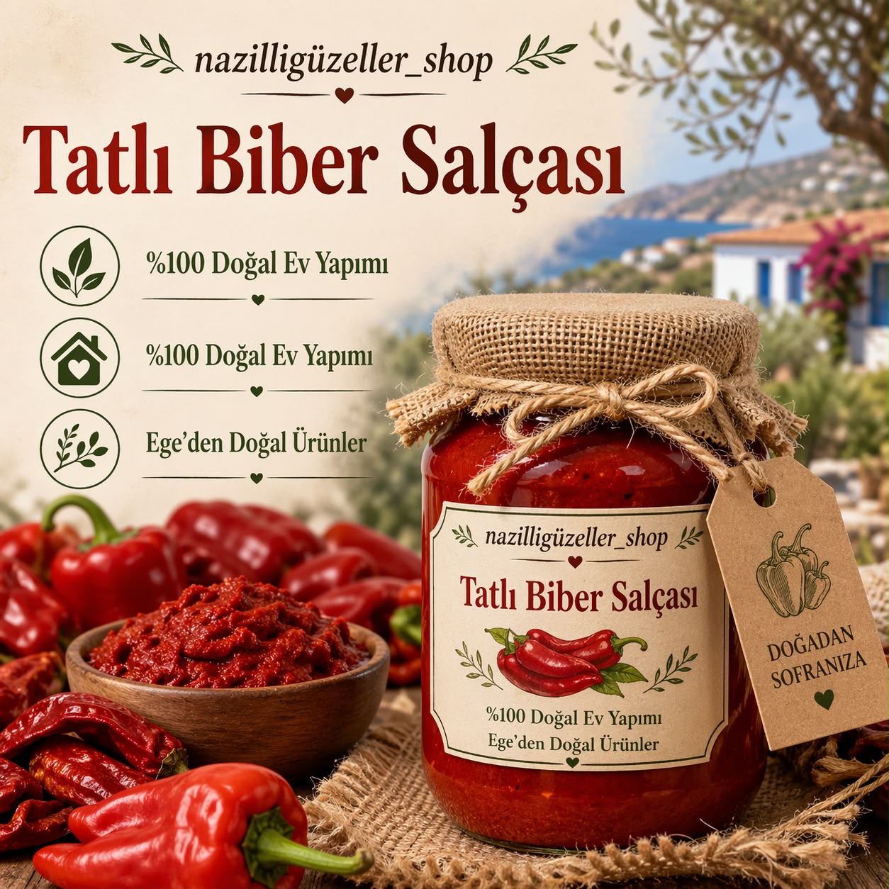TATLI BİBER SALÇASI 1 KG